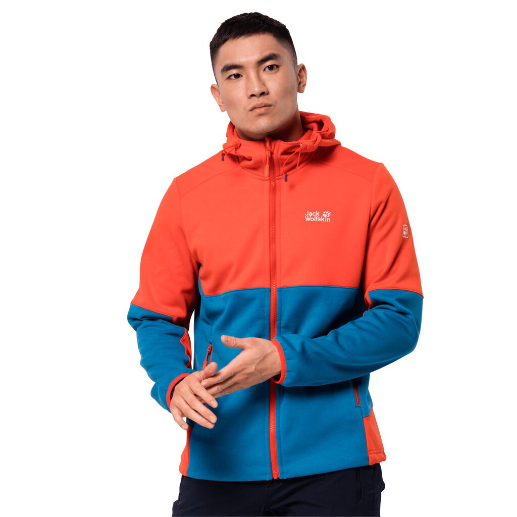 Jack Wolfskin HYDRO HOODED αθλητικό μπουφάν ανδρικα μπλε | GR1758451